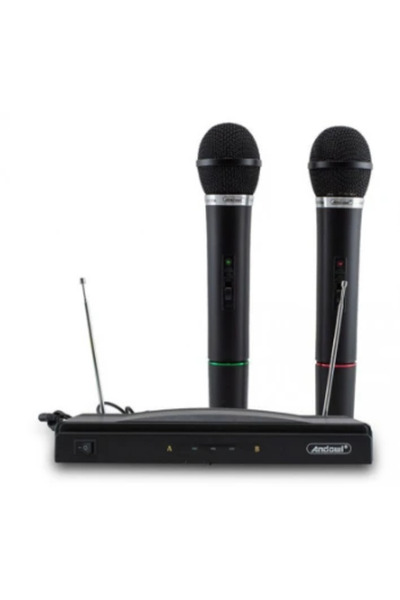 Mihai Set de 2 microfoane karaoke wireless MIC590