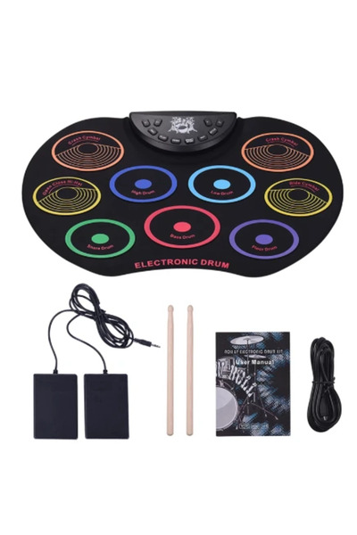 Tai Set de tobe electronice pliabile de dimensiune portabilă 9 Pad