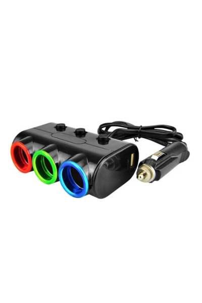 PRİZE Priza auto 12V/24V Olesson 1523 cu 5 intrari 120W negru