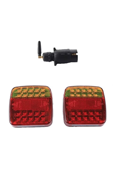 Ruan Set de 2 stopuri magnetice LED pentru remorcă, fără fir, 12/24V