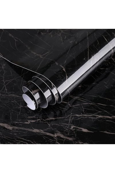 OEM Set 3 X Autocolant Marmura NEGRU CU ALB 60 x 200 Autoadeziv Rezistent pen...