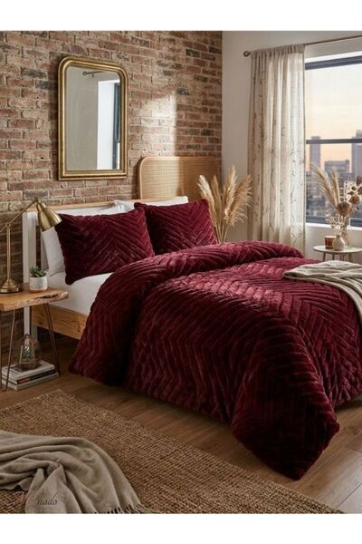 Merinos Diamond Zebra Kürk Bordo