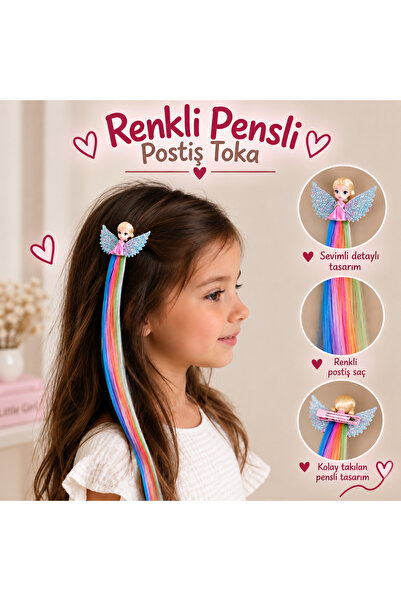 Renkli Pensli Postiş Toka