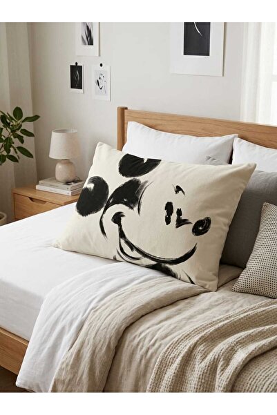 Zorluteks Mickey Mouse Pamuk Yastık Kılıfı