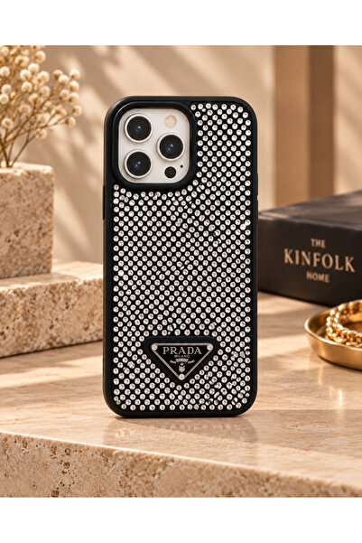 HYPERSOFT Iphone 14 Pro Max (6.7 inç) Uyumlu Parlak Pırlanta Taşlı Elmas Pull...