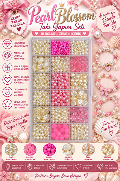 By MO Accessories ΣΕΤ Κατασκευής Κοσμημάτων ΝΕΑΣ ΣΕΖΟΝΗΣ με Ροζ και Μαργαριτα...