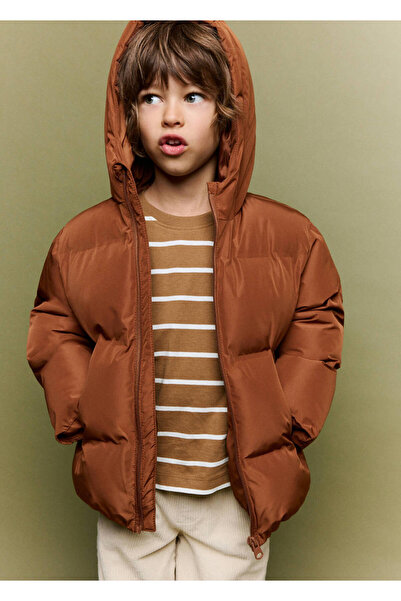 MANGO Baby Kapüşonlu kapitone anorak