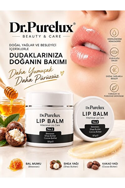 Dr.Purelux Lip Balm Lip Care Balm 50 g Intensive Moisturizer with Shea Butter...