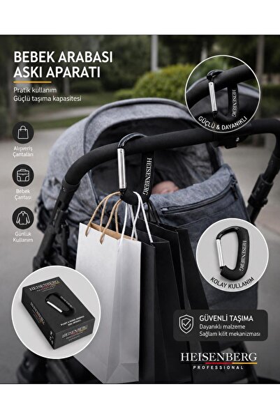 Soo Baby Heısenberg Klipsli Puset Kancası Siyah Tyc00222868517