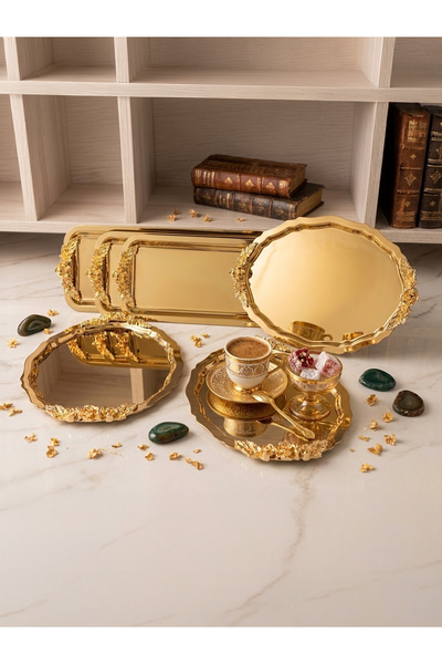 Elzemm store GOLD RENK 3 ADET OVAL 3 ADET DİKDÖRTGEN KULPLU MODEL SERVİS VE S...