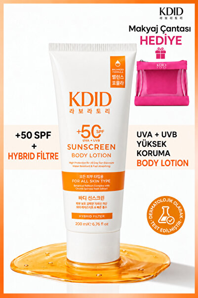 Vücut Güneş Kremi SPF 50+ Suya Dayanıklı UVA UVB 200 ml