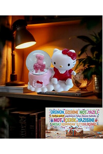 Online Hello Kitty dekoratif kar küre(9cmx8cm boyutlarındaki)(dilediğiniz not...