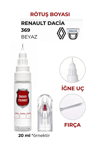 Önder Ticaret Renault Dacia 369 Beyaz Rötüş Boyası - Clio Fluence Megane Symb...