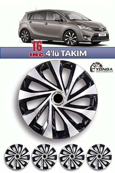 YONGA OTO AKSESUAR TOYOTA VERSO Jant Kapağı 16 İnç Kırılmaz 4'lü + 4 Amblem +...