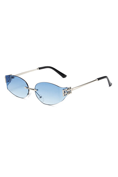 Choice4 C7 Rimless Oval Sunglasses Women UV400 Oversized Gradient Black Lense...