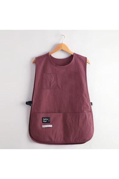 Choice1 Red Waterproof Stain-Resistant Apron Nylon Vest Style Breathable Slee...