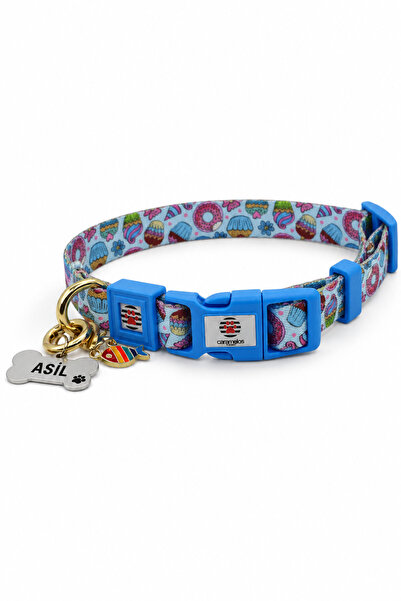 CARAMELOS İSİMLİ, YAVRU VE KÜÇÜK IRK KÖPEK TASMASI, 1,5 CM, PASLANMAZ, KARARM...