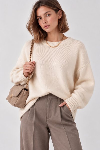 OYERGA MODA Women's Long Oversized Sweater