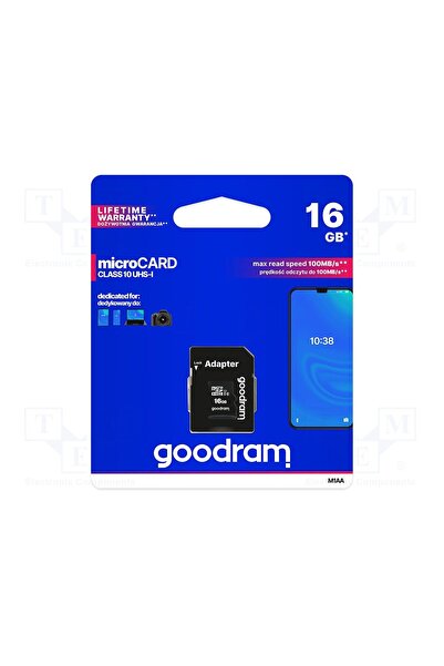 OEM Card de memorie GOODRAM M1AA-0160R12, microSDHC, 16GB, Clasa 10 UHS U1, R...
