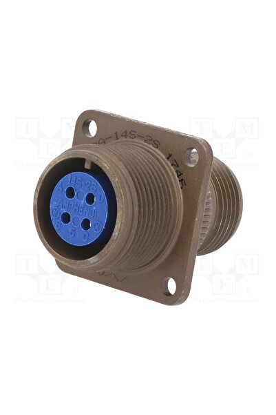 OEM Conector circular AMPHENOL 97-3100A-14S-2S, soclu, PIN 4, mamă, lipire, 9...