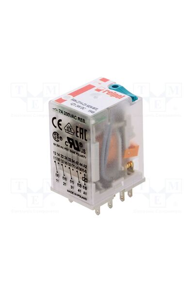OEM Releu electromagnetic RELPOL R4N2314231024WTL, Ubobină 24VDC, 4PDT, Icont...