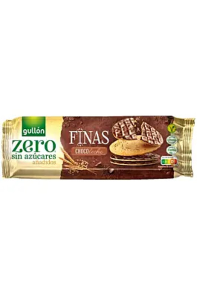 Gullon Biscuiți din grâu fără zahăr adăugat, cu glazură fină de ciocolată cu ...