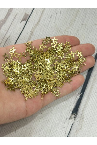 miraylahobi Yıldız İçi Boş Metal Pul Pirinç Paslanmaz Oya, Hobi Pulu 25 gr