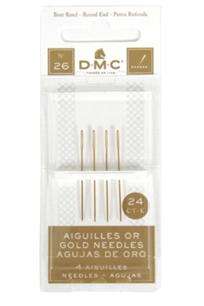 Dmc Set ace de cusut tapiserie/punct in cruce DMC, gold, marimea 26