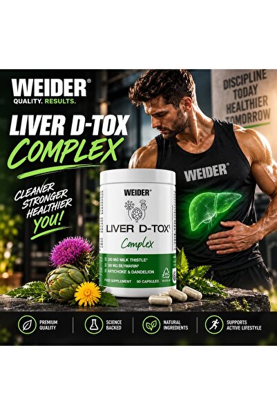 Weider Cleaner Liver Detox Vitamin B6 Milk thistle 90 caps