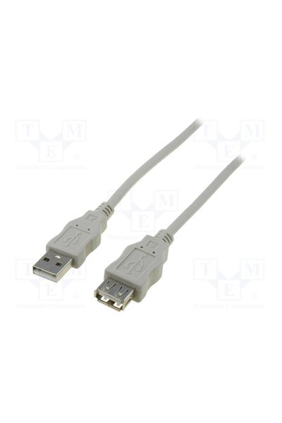 OEM Cablu DIGITUS AK-300202-018-E, USB 2.0, USB A soclu,USB A mufă, nichelat,...