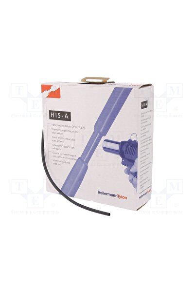 OEM Manşon termocontractabil HELLERMANNTYTON HISA-3/1-PEX-BK, cu adeziv, 3 1,...