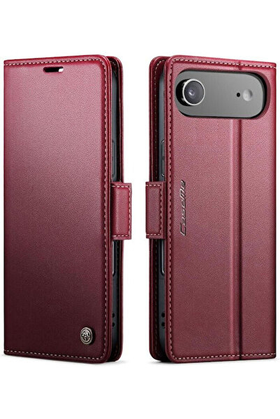 Caseme 023 Luminus Θήκη-Πορτοφόλι Κρασσί Κόκκινο Apple iPhone Air