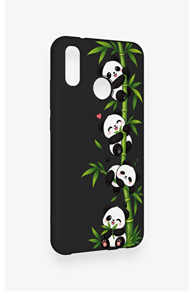 Vip Case Huawei P20 Lite Uyumlu Sevimli Panda Bambu Desenli Silikon Kılıf