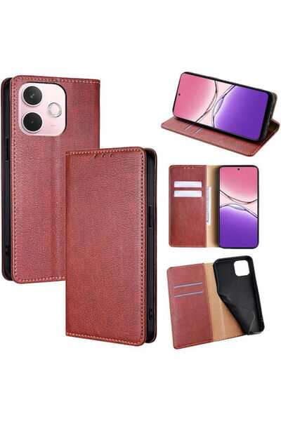 OEM Gloss Book Καφέ (Oppo A5 Pro)