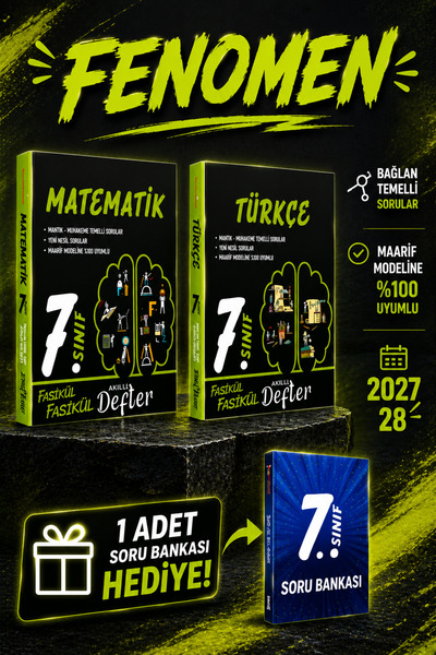 Fenomen Yayıncılık Yargı 7 sınıf Türkçe matematik fasikül fasikül akıllı defter