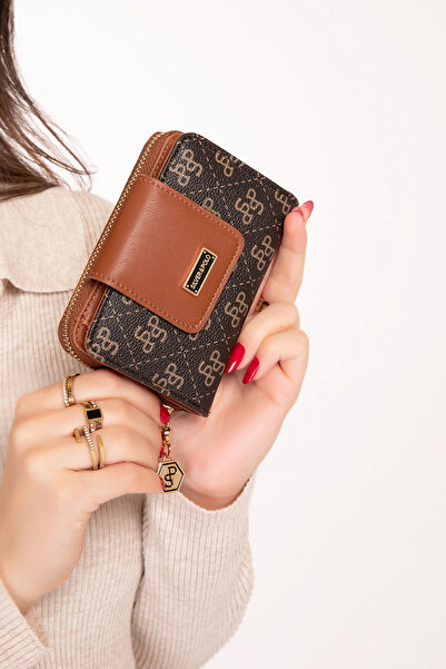Gondol Daily Useful Wallet and Card Holder Sp.935 Brown Text