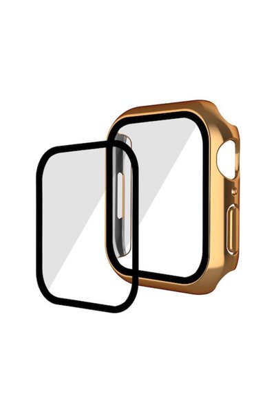 ENKAY Πλαστική θήκη σε χρώμα ροζ χρυσό για Apple Watch Series 7, 8, 9 - 41mm