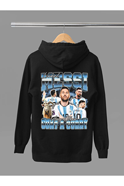 MAGORS Lionel Messi Printed Cotton Long Sleeved 3-Yarn Hooded Sweatshirt
