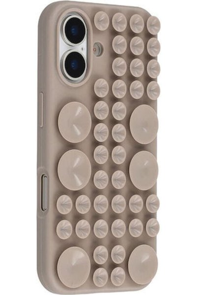 OEM Καφέ Πίσω Κάλυμμα Σιλικόνης με Βεντούζα (iPhone 17)