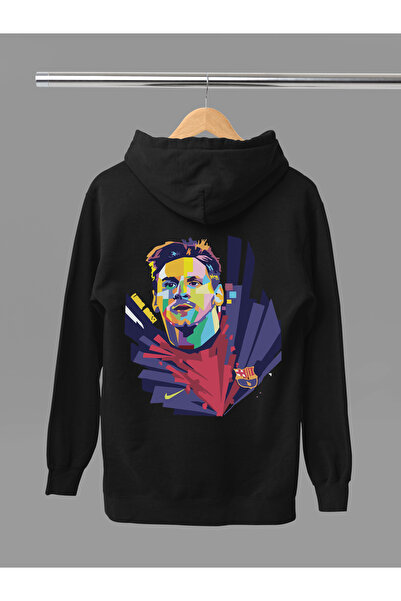 MAGORS Lionel Messi Printed Cotton Long Sleeved 3-Yarn Hooded Sweatshirt
