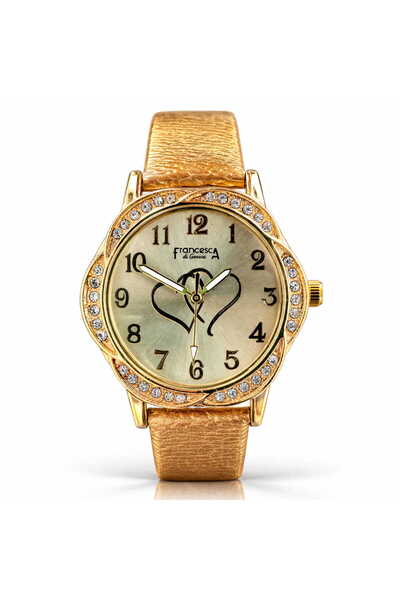 Generic Brand Ceas de damă Francesca di Geneva FF182 – auriu, stil elegant, Q...