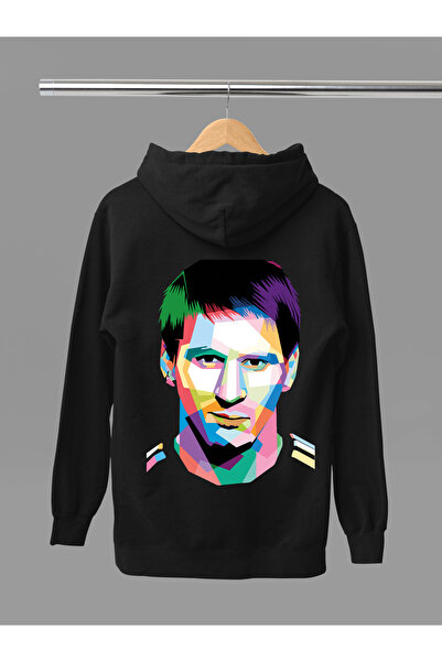MAGORS Lionel Messi Printed Cotton Long Sleeved 3-Yarn Hooded Sweatshirt