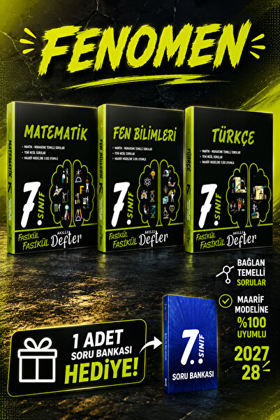 Fenomen Yayıncılık Ders arkadaşım 7 sınıf Türkçe matematik fen fasikül fasikü...