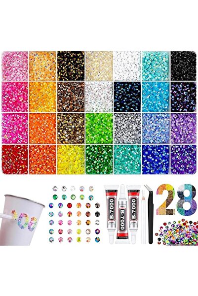 Generic Bedazzling Kit 32000pcs 3mm, Resin Jelly Gems for Bedazzling with 3 G...