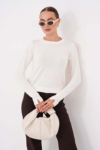 DazzUp Women's Cuff Slit Detailed Knitwear