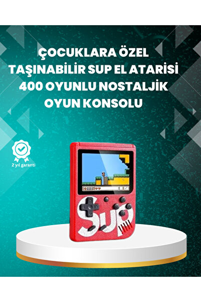 ALFA AKSESUAR 03 TV Çıkışlı Mini Retro El Konsolu 400 Oyunlu