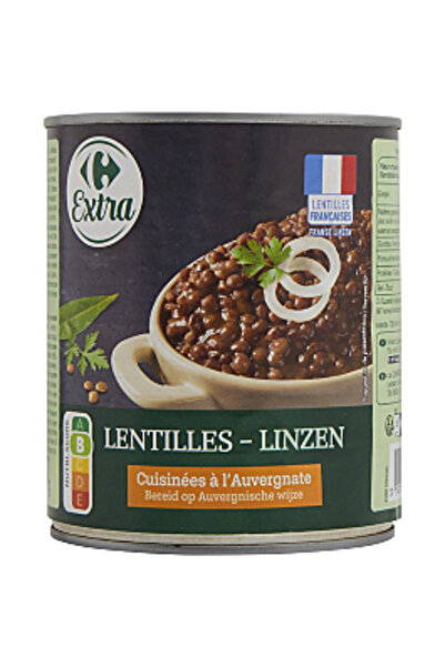 Carrefour Extra Linte verde gătită Carrefour Extra, 800g