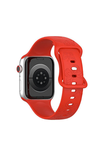OEM Λουράκι Σιλικόνης Κόκκινο (Apple Watch Series 7/8/9/10/SE/Ultra 1/Ultra 2)