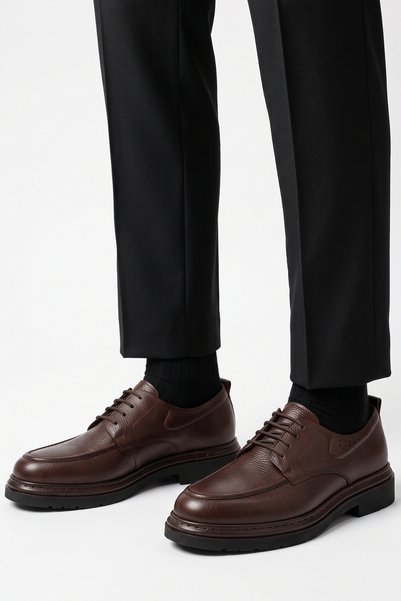 LUSIVE 100% Genuine Leather Brown Casual Comfortable Classic Men's Shoes Luass30Al0059