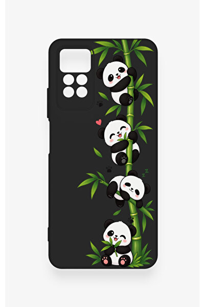 Vip Case Redmi Note 11 Pro 4G Uyumlu Sevimli Panda Bambu Desenli Silikon Kılıf